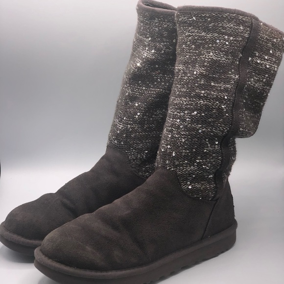 ugg grey sweater boots